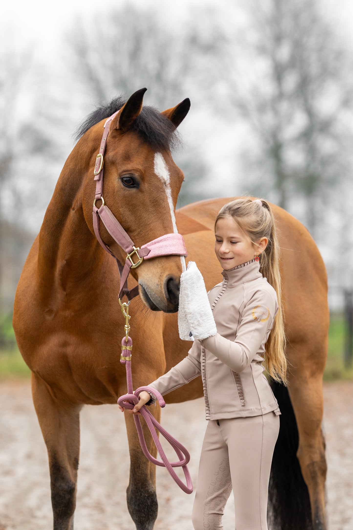 Poetshandschoen beige